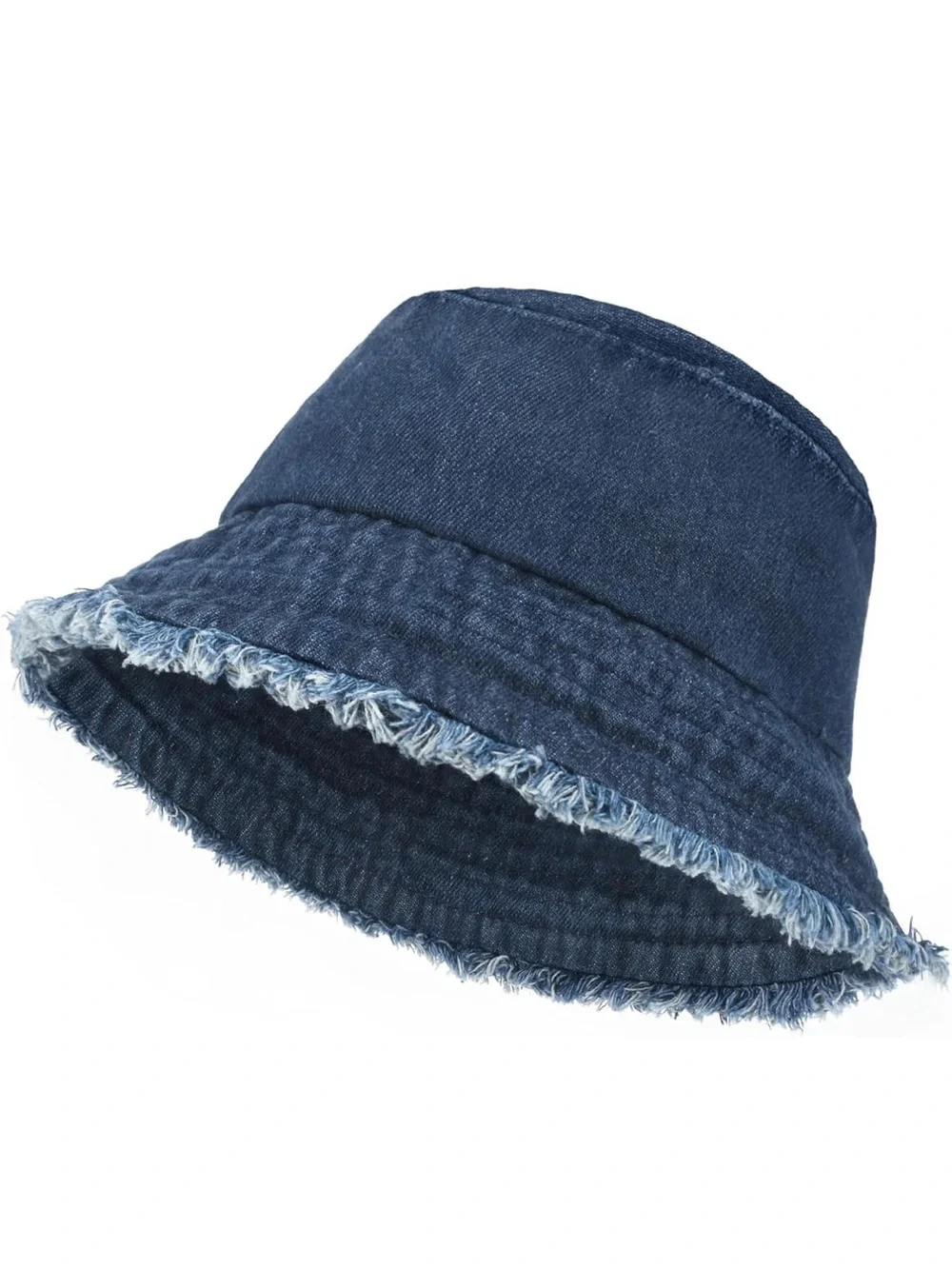 The Frayed Denim Bucket Hat 100% Cotton